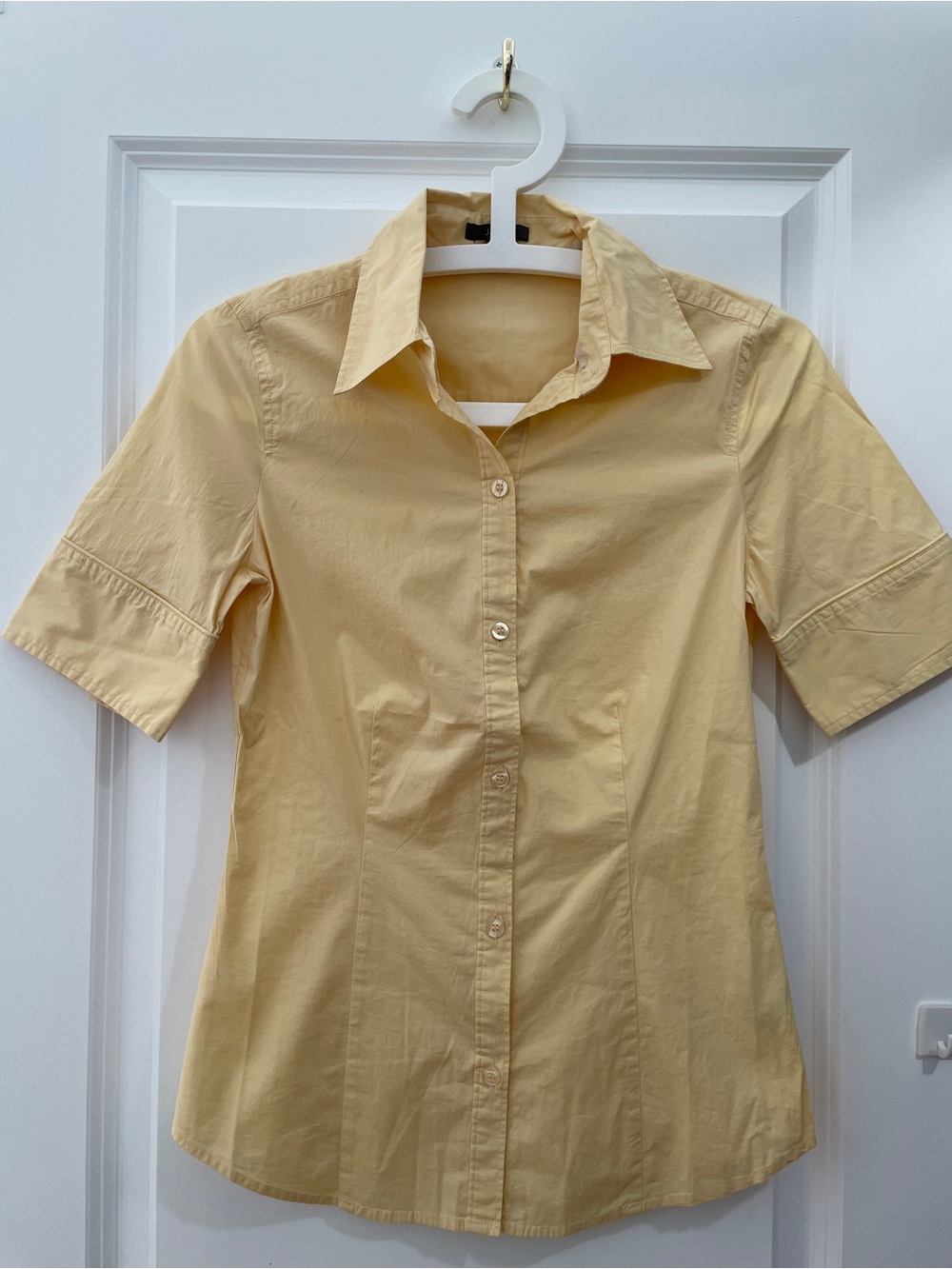 Jacob Pale Yellow Short-Sleeve Button Down Shirt
